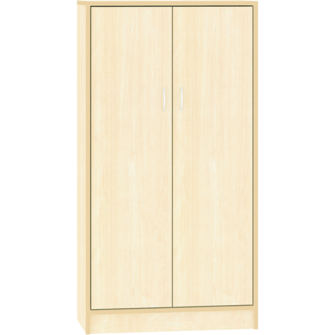 Kast dicht, ahorn, 77 × 40 × 146 cm, 2 deuren, 3 legplanken