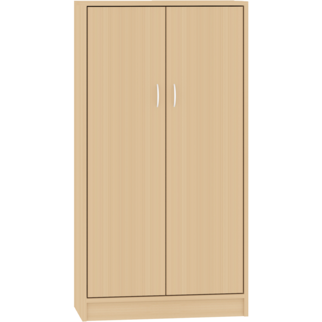 Kast dicht, beuken, 77 × 40 × 146 cm, 2 deuren, 3 legplanken