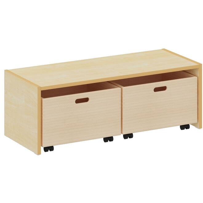 Podiumelement recht 100 × 40 × 35 cm, Ahorn