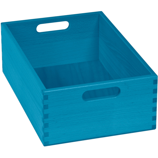 Bak t.b.v. materialkast 6503023 en 6503024, gebeitst, 23x35x12cm, geel