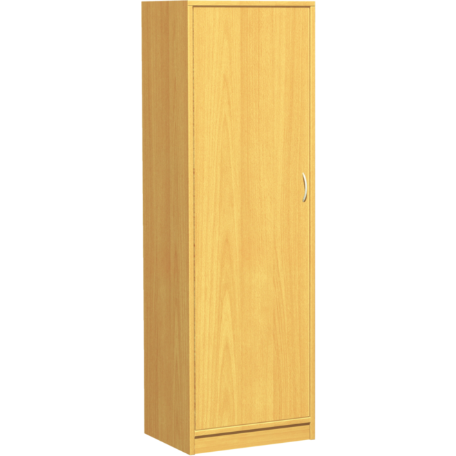 Hoge kast, ahorn, 51 x 40 x188 cm, 1 deur rechtsdraaiend, 4 legplanken