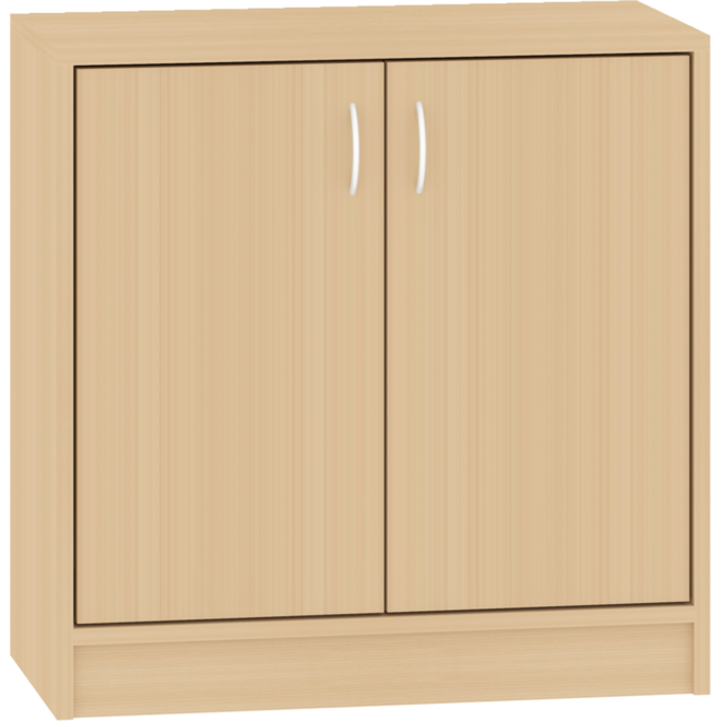 Kast dicht met 2 deuren, beuken, 77 x 40 x 77 cm. 2 legplanken
