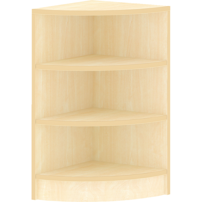 Hoekkast ahorn, 40 x 40 x 77 cm. 2 legplanken