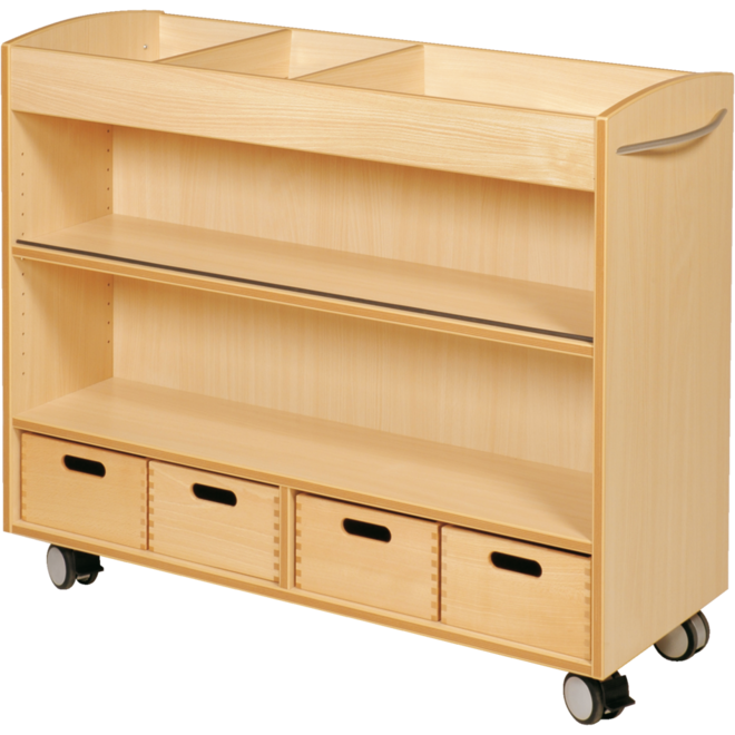 Kast ahorn, 105 × 40 × 89 cm, verrijdbaar, excl. bakken