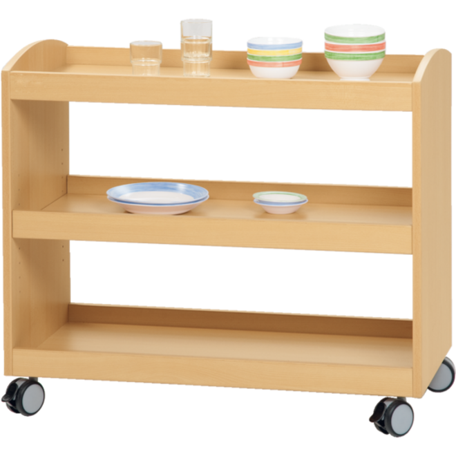 Serveerwagen beuken 90 × 45 × 78 cm