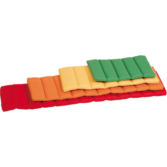 Speelmatten in regenboogkleuren, langste mat 120 × 30 × 2 cm