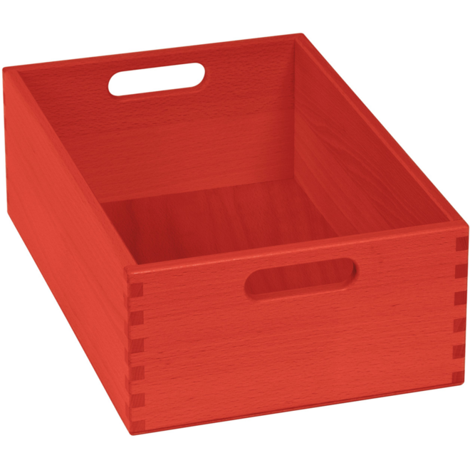 Bak t.b.v. materialkast 6503023 en 6503024, gebeitst, 23x35x12cm, geel