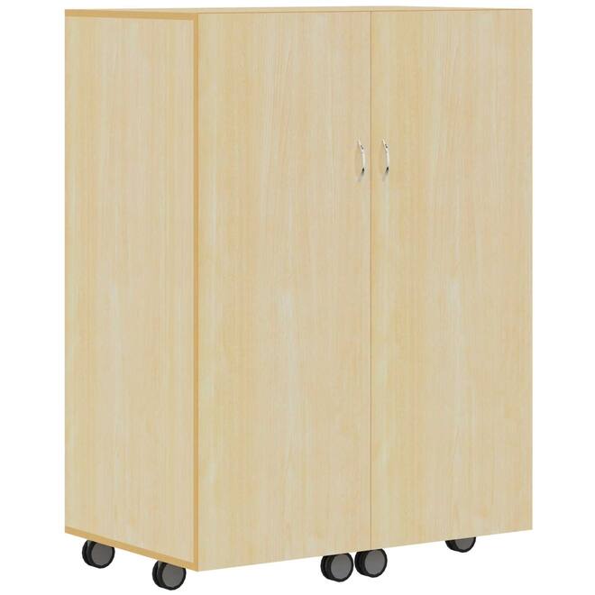 Klapkast Uni ahorn verrijdbaar, 105 x 68 x 146 cm