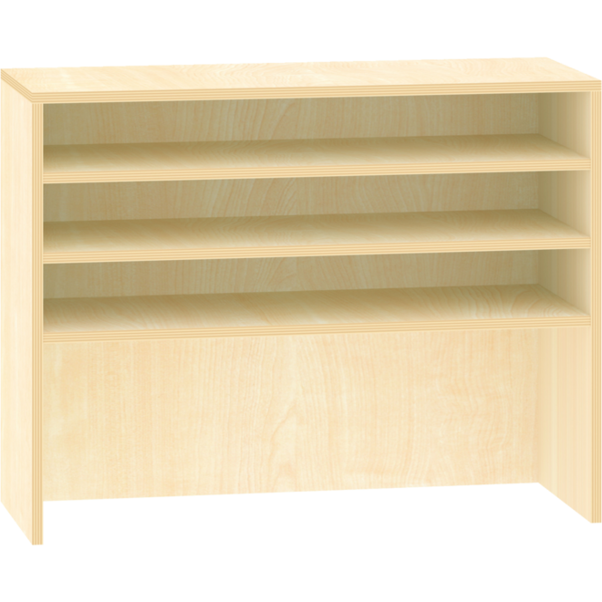 Kast voor rolbak 100 × 40 × 77 cm met 2 legplanken, ahorn