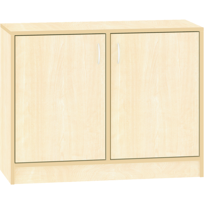 Onderkast met 2 deuren, 2 legplanken, 100 × 40 × 77 cm, ahorn