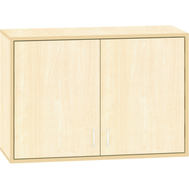 Opzetkast met 2 deuren, 2 legplanken, 100 × 40 × 68,5 cm, ahorn