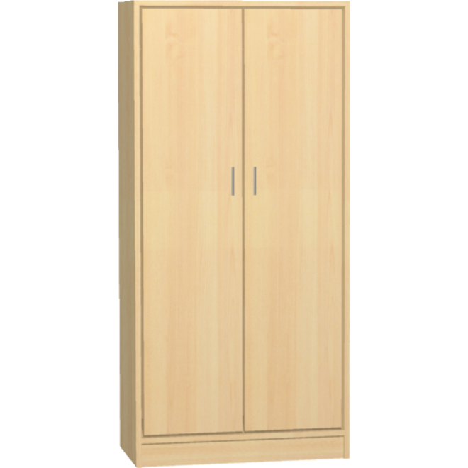 Hoge kast, ahorn, 77 × 40 × 163 cm, 2 deuren, 3 legplanken