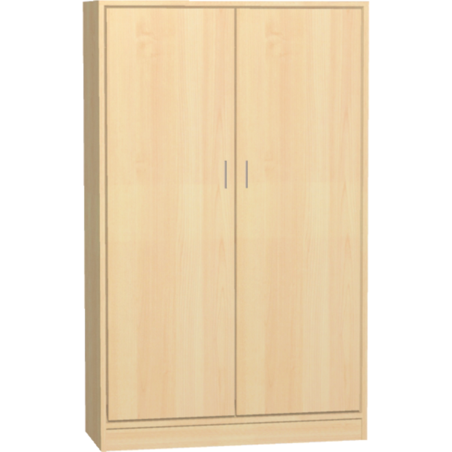 Hoge kast, beuken, 77 × 40 × 163 cm, 2 deuren, 3 legplanken