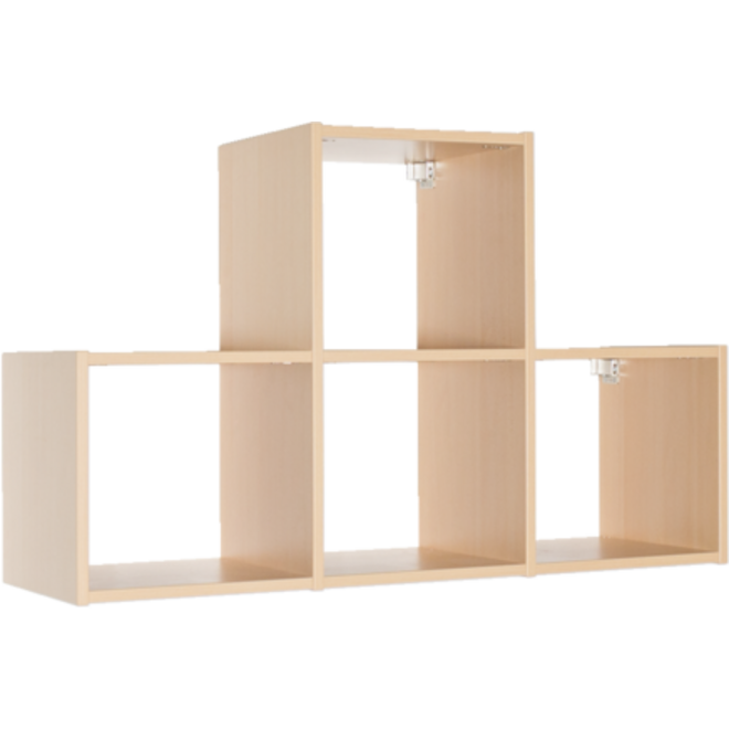 Wandhangkast 2, 4-vaks, 116 × 30 × 72 cm