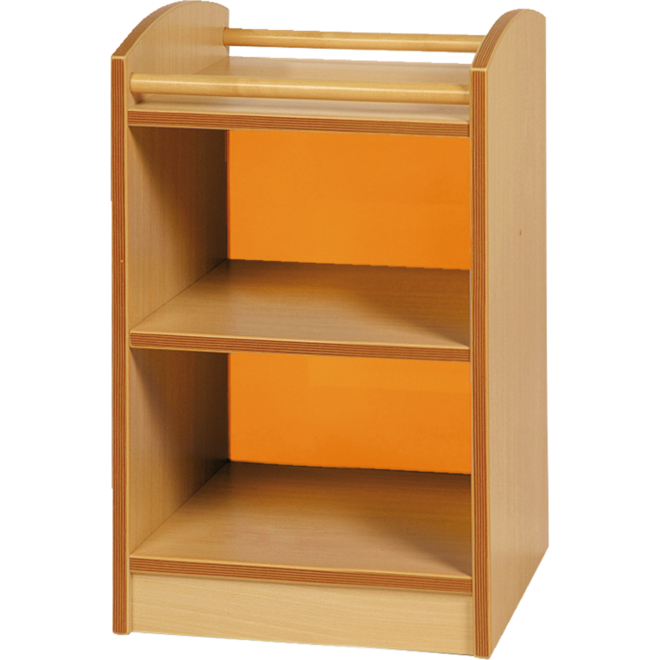 Kast Pamini met gekleurde acryl achterwand, 51 × 40 × 64 cm