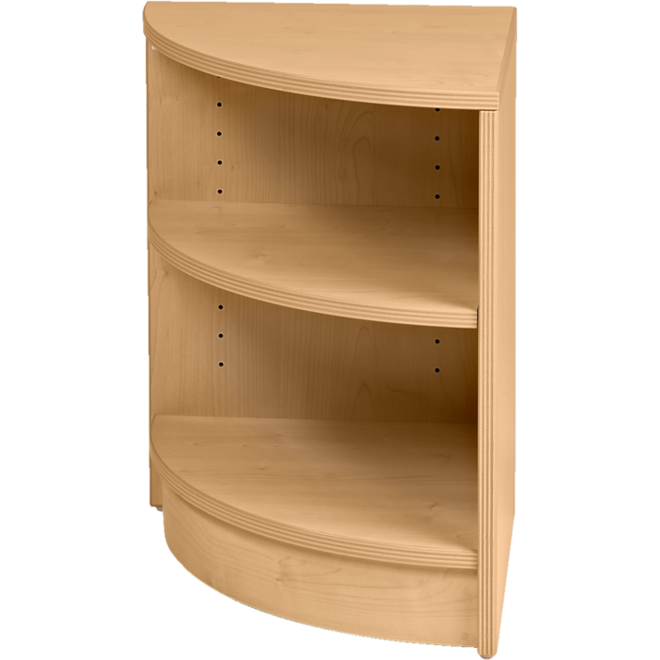 Kast Pamini open, hoek 90 graden, beuken, 40 x 40 x 56 cm.