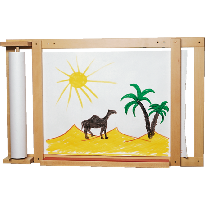 Verfwand beuken met aflegplank, 115 x73 x13 cm
