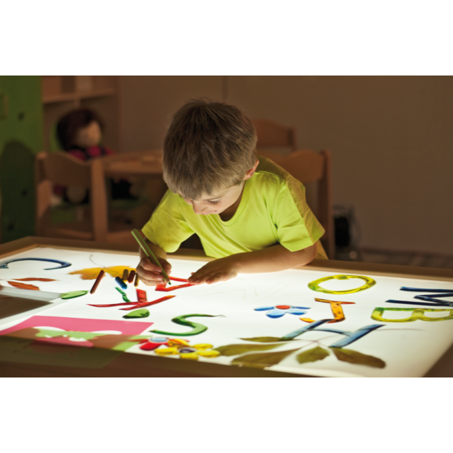 Lichttafel, 120 × 80 × 64 cm, beuken