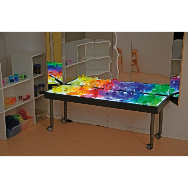 Lichttafel 180 x 60 cm, in 2 hoogten verstelbaar