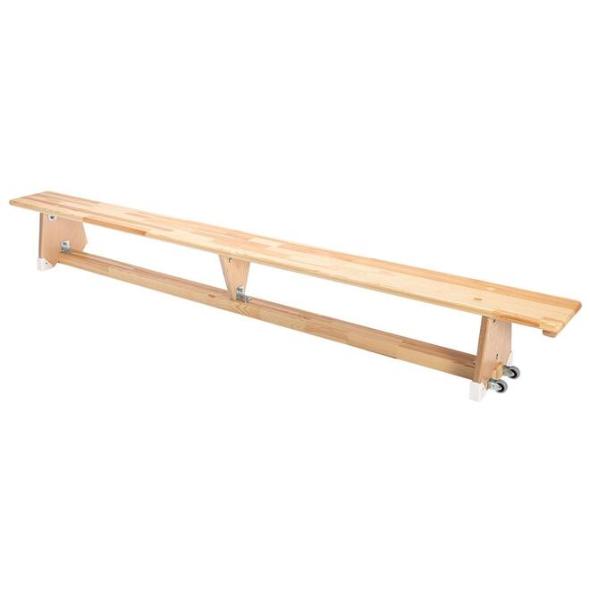 Gymbank smal met wielen, 240 x 24 cm, 31 cm hoog