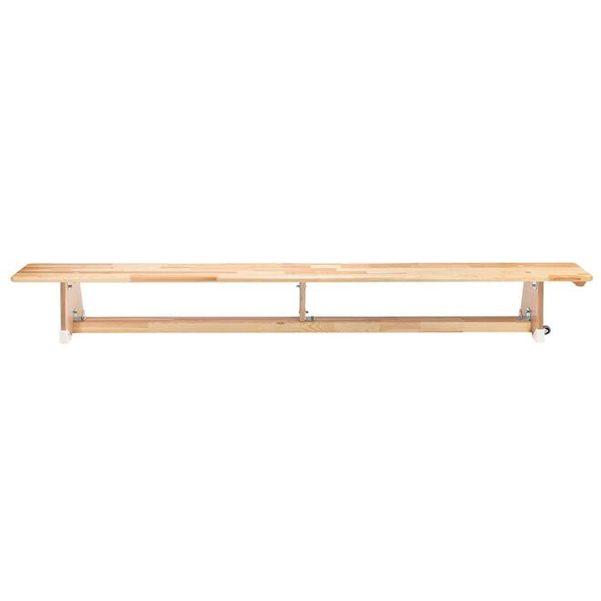 Gymbank breed met wielen, 300 x 28 cm, 35 cm hoog
