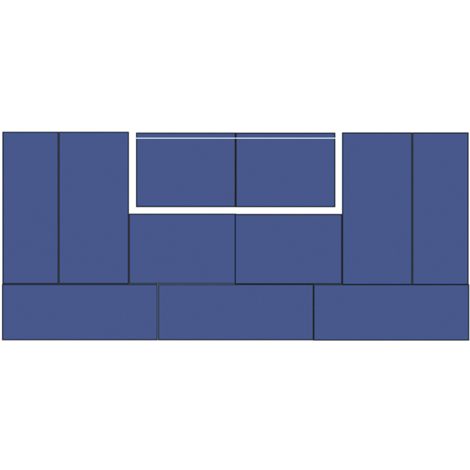 Mattenset voor multi gymwand 5-delig