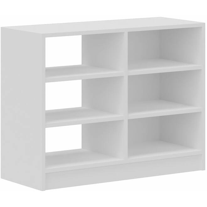 Kast met halve rugwand rechts, Wit, 100 cm breed