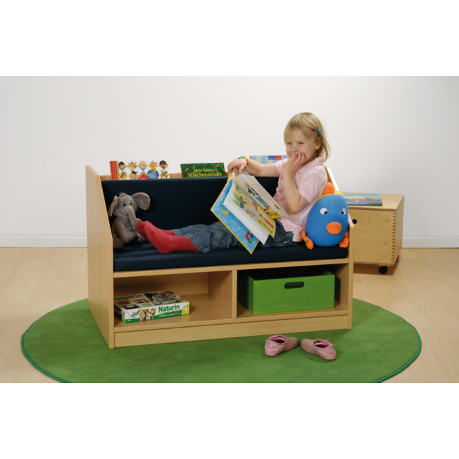 Boekenkast en bankje in één