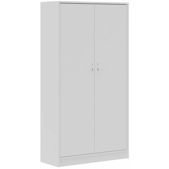 Hoge kast, 100 × 40 × 188 cm,  2 deuren, 4 legplanken