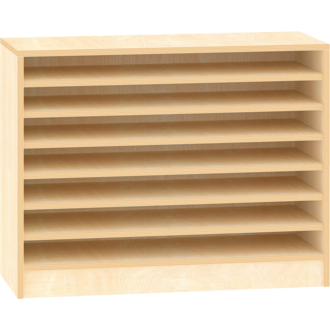 Puzzelkast, 100×40×77 cm ahorn 7 vakken