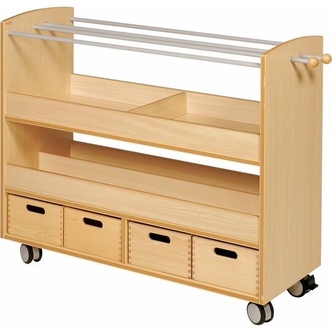 Materiaalkast laag tbv gym- en sportmaterialen 88,5×105×40 cm ahorn