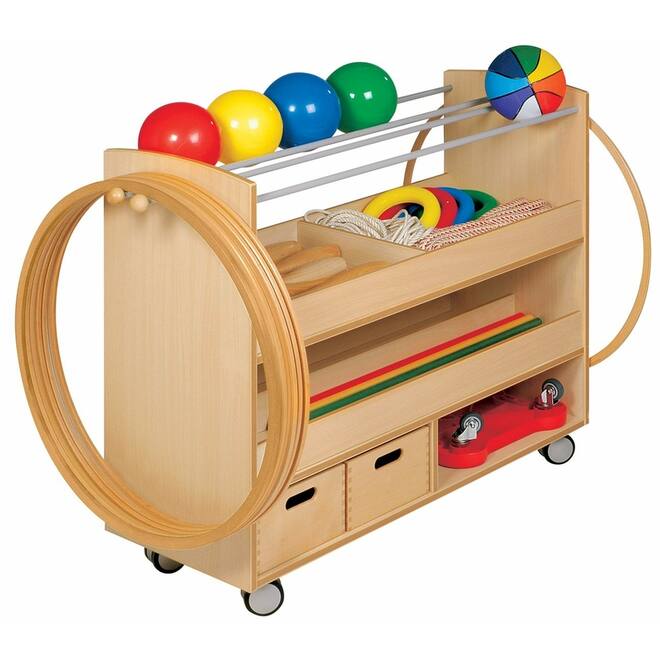 Materiaalkast laag tbv gym- en sportmaterialen 88,5×105×40 cm ahorn