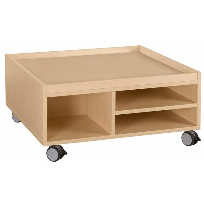 Speel- en materiaalkast vierkant 81 x 81 x 39 cm., ahorn