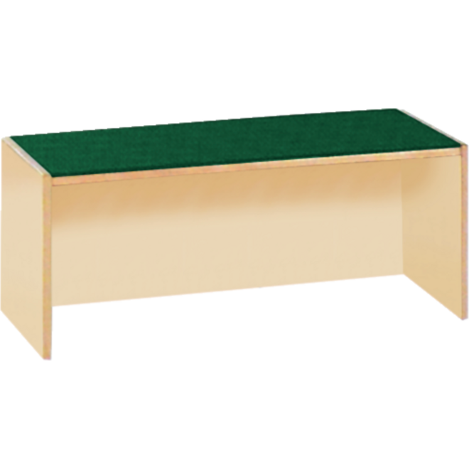 Podiumelement recht 100 × 40 × 35 cm, Ahorn met Tretford bekleding kleur Champignon