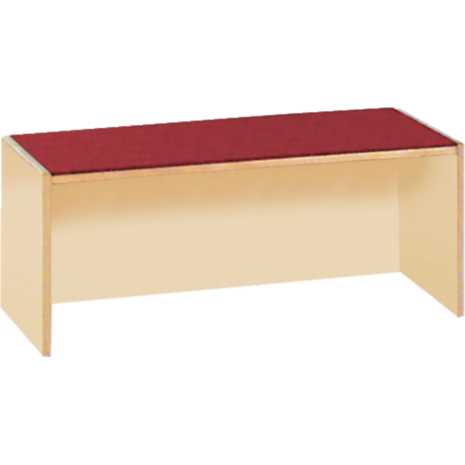 Podiumelement recht 100 × 40 × 35 cm, Ahorn met Tretford bekleding kleur Champignon