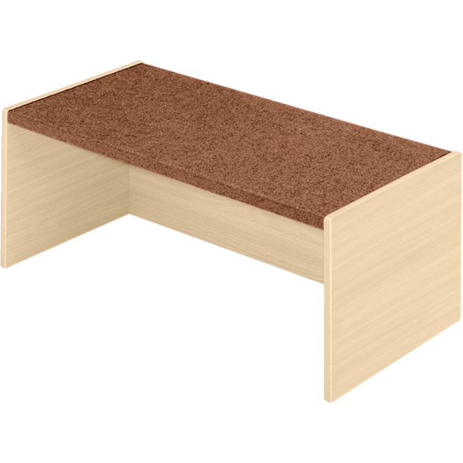 Podiumelement recht 120 × 40 × 35 cm, Ahorn met Tretford bekleding