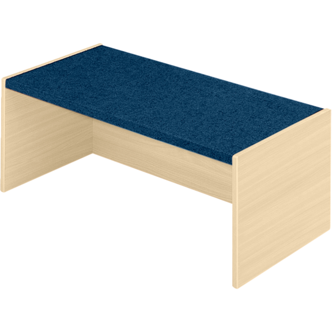 Podiumelement recht 120 × 40 × 35 cm, Ahorn met Tretford bekleding