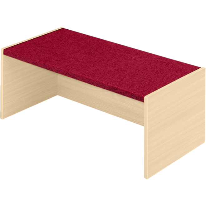 Podiumelement recht 120 × 40 × 35 cm, Ahorn met Tretford bekleding