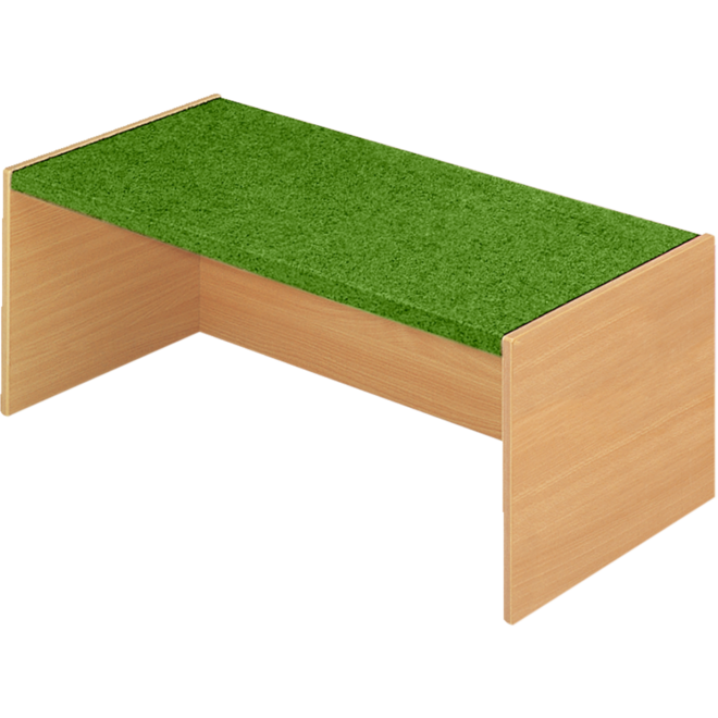 Podiumelement recht 120 × 40 × 35 cm, Beuken met Tretford bekleding