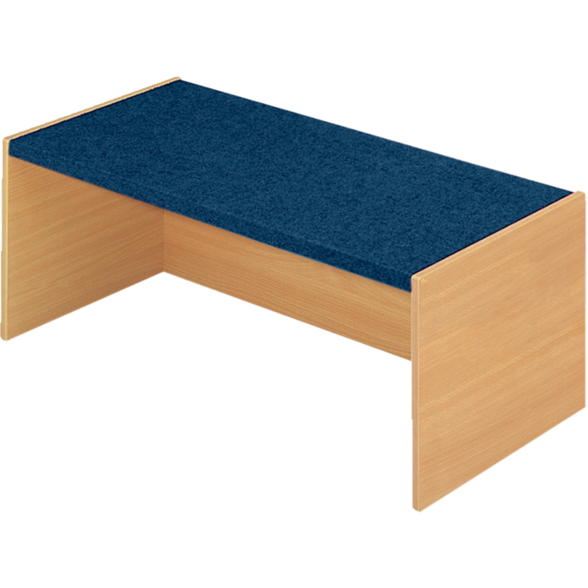 Podiumelement recht 120 × 40 × 35 cm, Beuken met Tretford bekleding