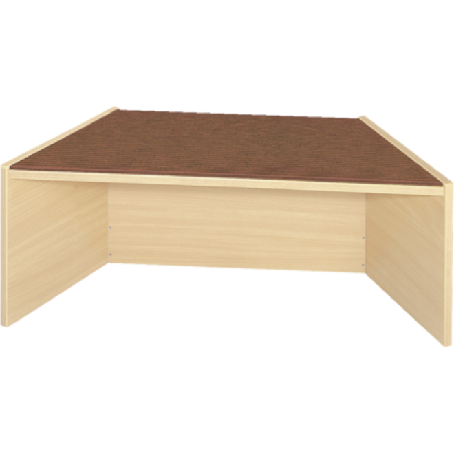 Podiumelement trapezium 100×40×35 cm, Ahorn met Tretford bekleding