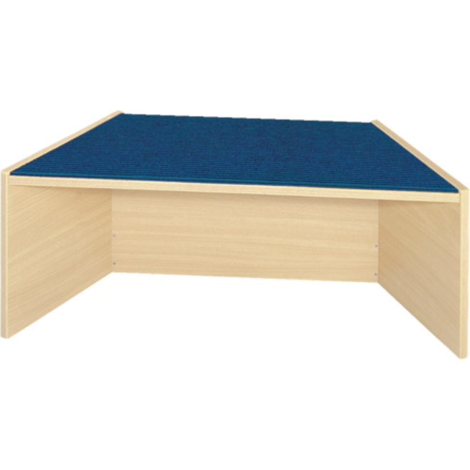 Podiumelement trapezium 100×40×35 cm, Ahorn met Tretford bekleding