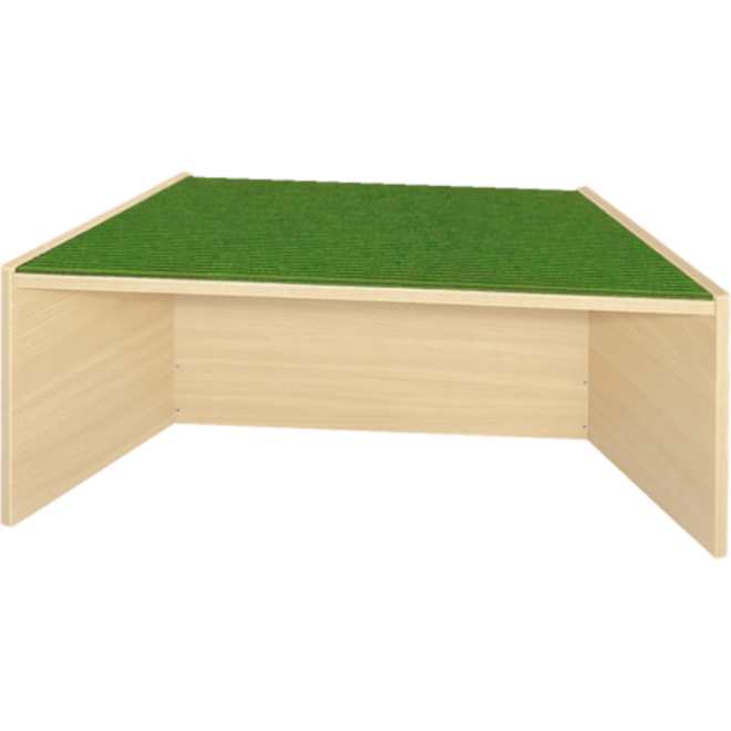 Podiumelement trapezium 100×40×35 cm, Ahorn met Tretford bekleding