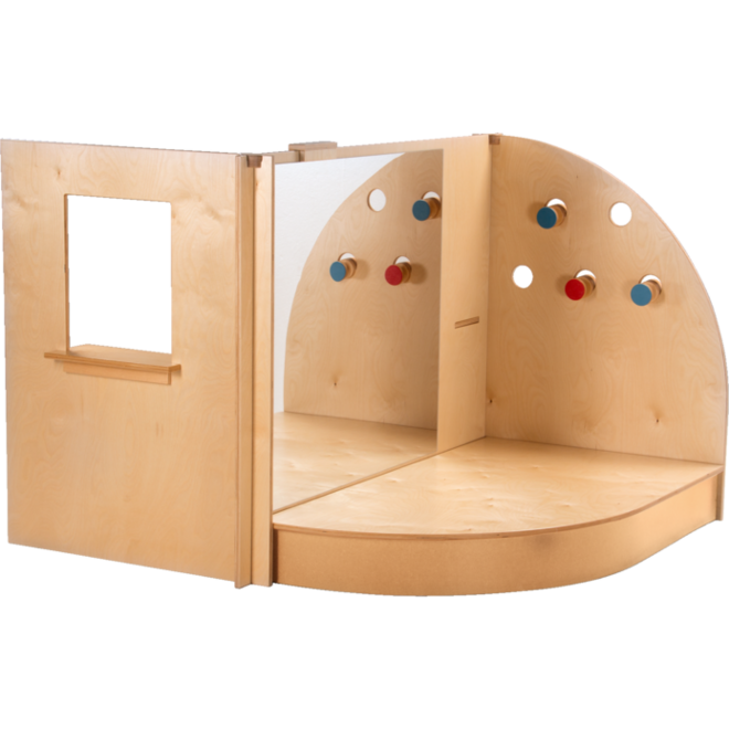 Kinderopvangspeelwand, rollenspel, 129 x 143,5 x 101,5 cm, berkenmultiplex