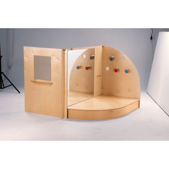 Kinderopvangspeelwand, rollenspel, 129 x 143,5 x 101,5 cm, berkenmultiplex
