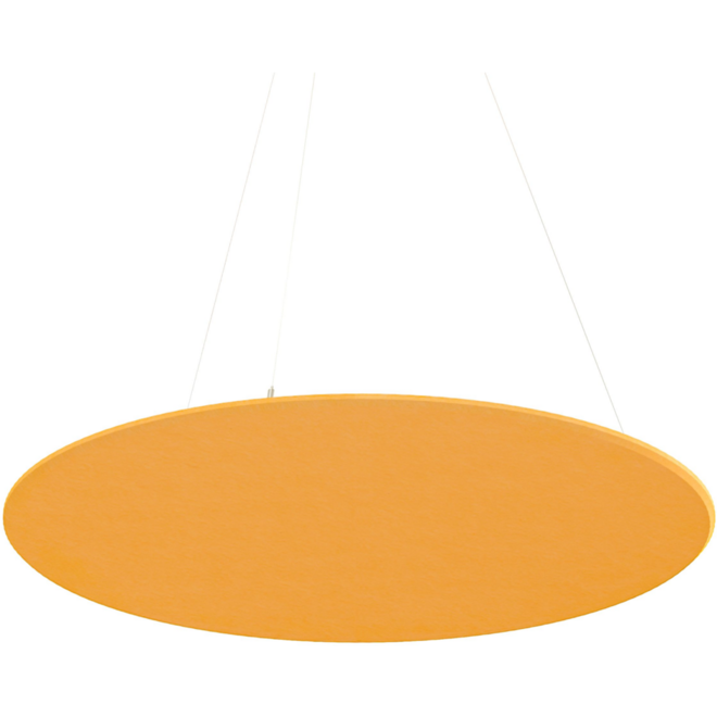 Akoestisch PET-vilt rond plafondpaneel, donkergrijs, Ø120 cm
