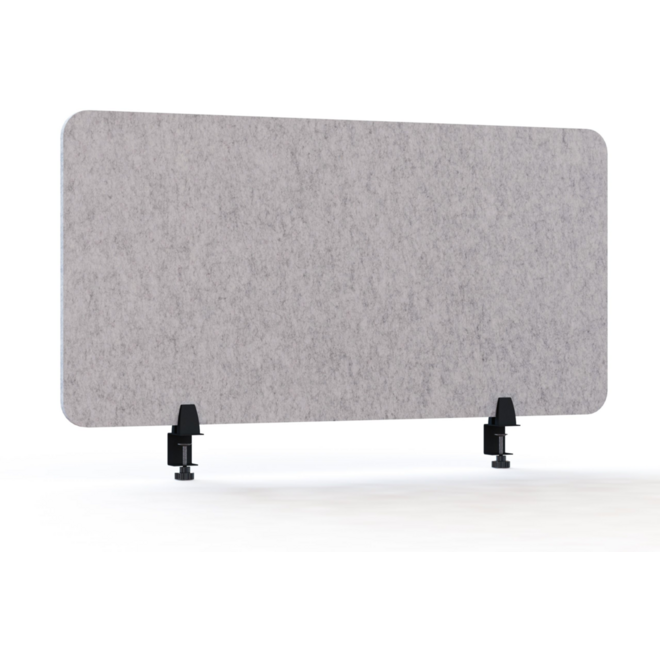Akoestisch PET-vilt scheidingsscherm bureau, lichtgrijs, 60x120 cm
