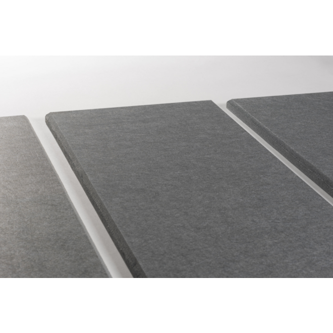 Akoestische PET-vilt wandpanelen, set4, donkergrijs, 30x120 cm