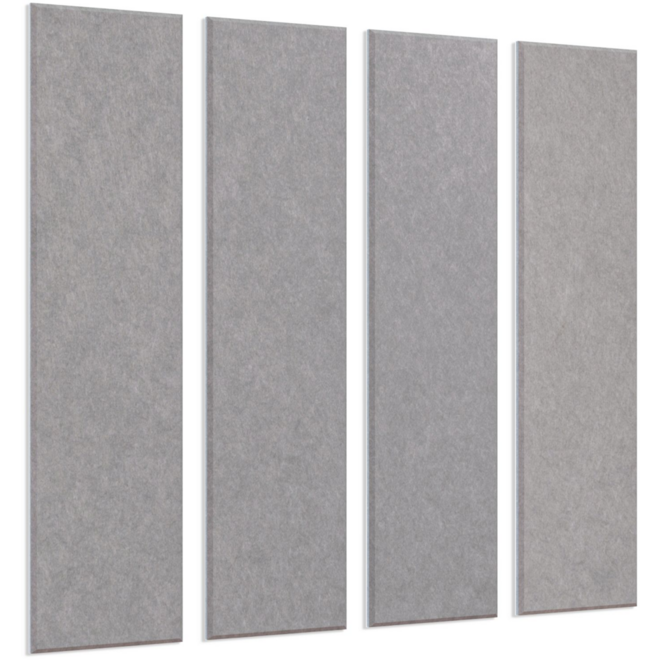 Akoestische PET-vilt wandpanelen, set4, donkergrijs, 30x120 cm