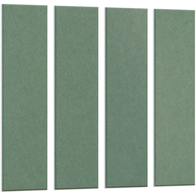 Akoestische PET-vilt wandpanelen, set4, donkergrijs, 30x120 cm